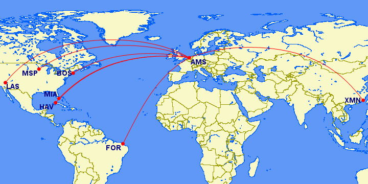 Winter 2020-2021 KLM ©GreatCircleMapper