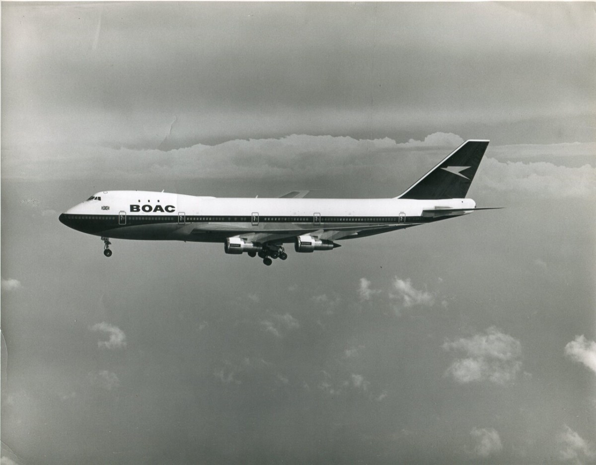 Boeing 747 van British Airways in BOAC livery (Bron: British Airways)