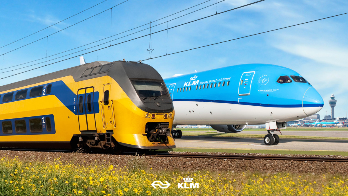 KLM wil trein als alternatief voor korte vluchten (Bron: KLM)