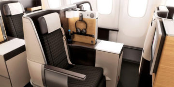 SWISS Business Class cabine aan boord van de Boeing 777 (Bron: SWISS)