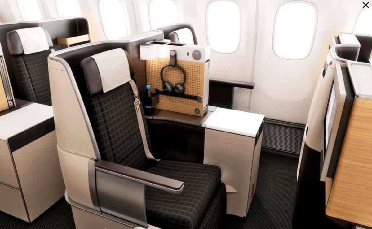 SWISS Business Class cabine aan boord van de Boeing 777 (Bron: SWISS)