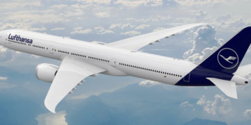 Boeing 777X in Lufthansa livery (Bron: Lufthansa)