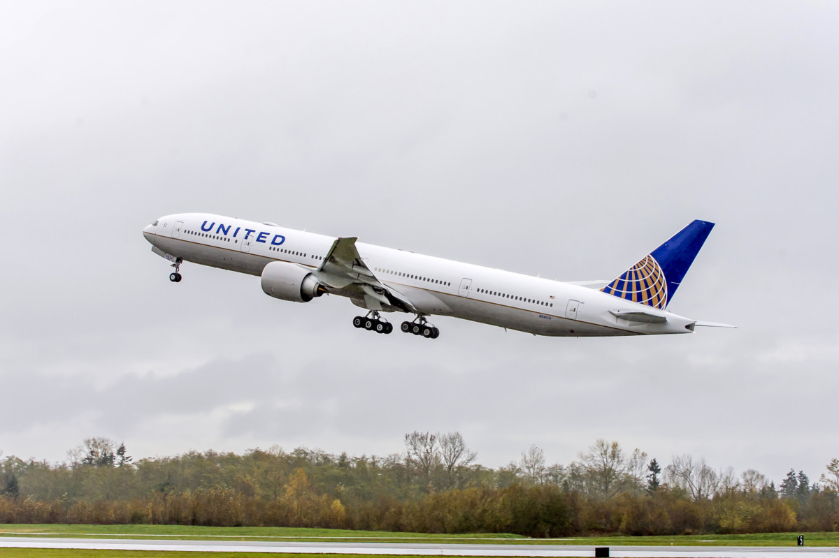 Boeing 777-300 van United Airlines (Bron: United Airlines)