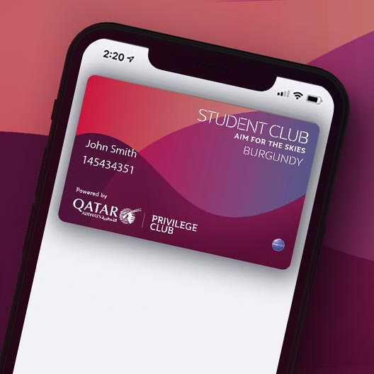 Qatar Airways Privilege Club introduceert Student Club (Bron: Qatar Airways)