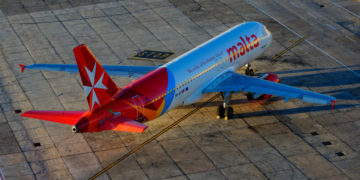 Airbus A320-200 van Air Malta op het de internationale luchthaven van Malta (Bron: Air Malta)