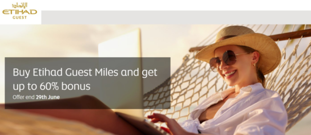 Etihad, Etihad Guest, Miles Kopen, Bonus