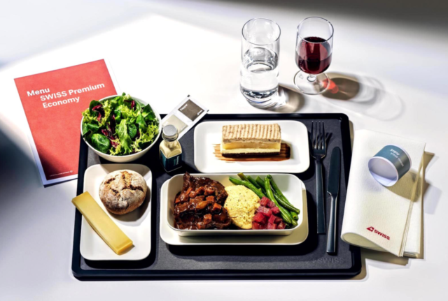 SWISS Premium Economy Maaltijd