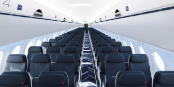 Cabine van de nieuwe Airbus A220-300 van Air France (Bron: Air France)