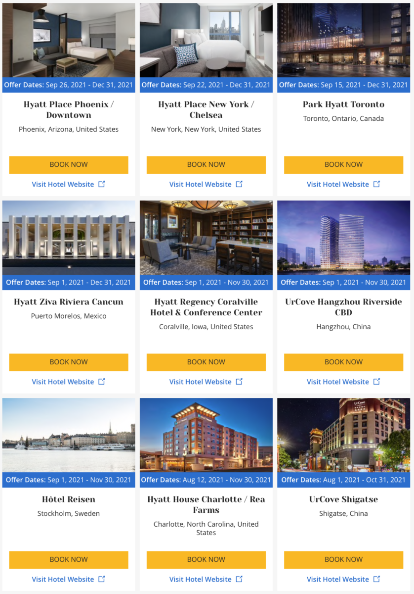 Hyatt bonus points