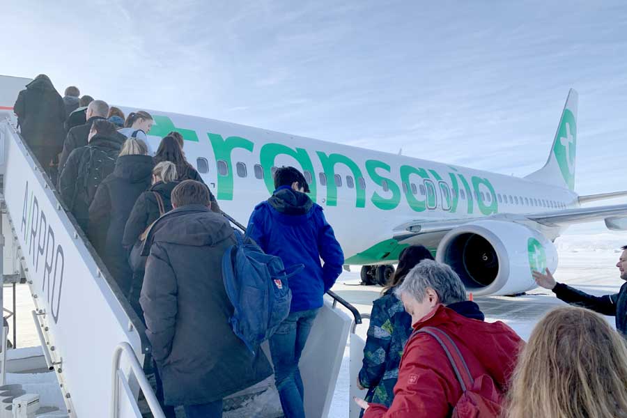 De eerste Transavia vlucht naar Scandinavian Mountains vertrok afgelopen zondag (Bron: BBI Travel / Transavia)