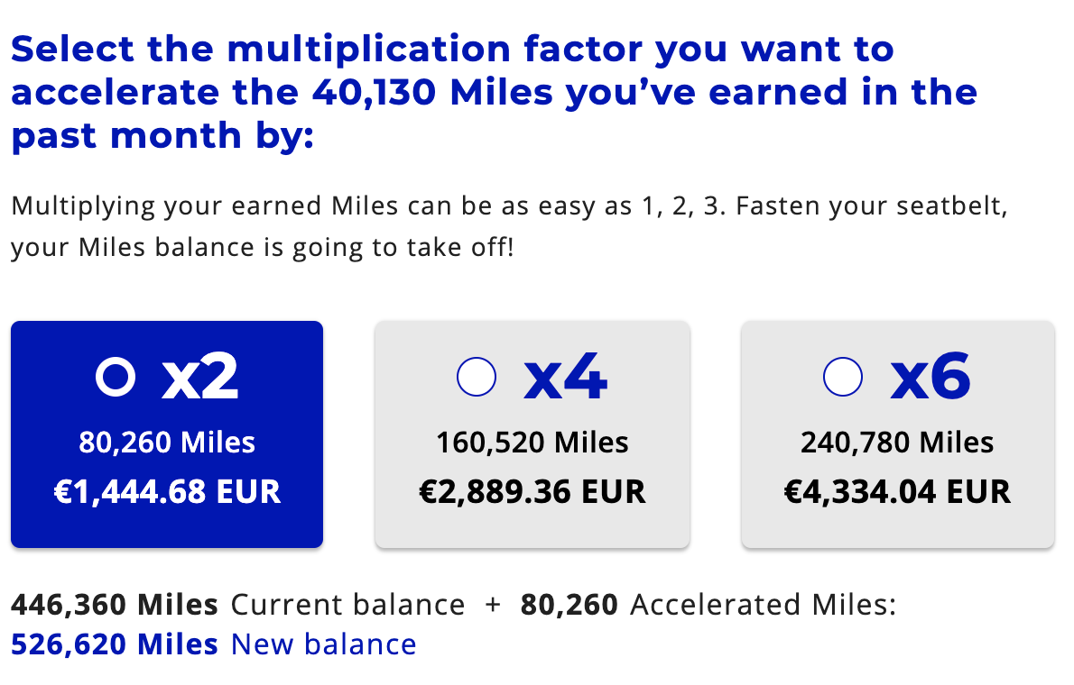 'Accelerate My Miles' is een nieuwe manier om bij Flying Blue meer miles te verdienen (Bron: Flying Blue)