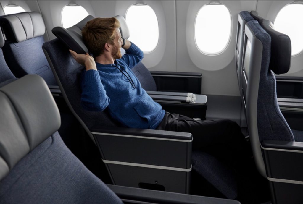 Nieuwe Premium Economy cabine Finnair aan boord van de Airbus A350-900 (Bron: Finnair)