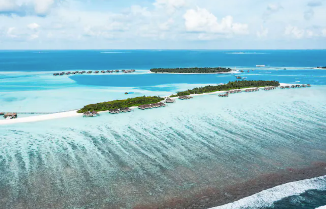 Voor het Conrad Maldives Rangali