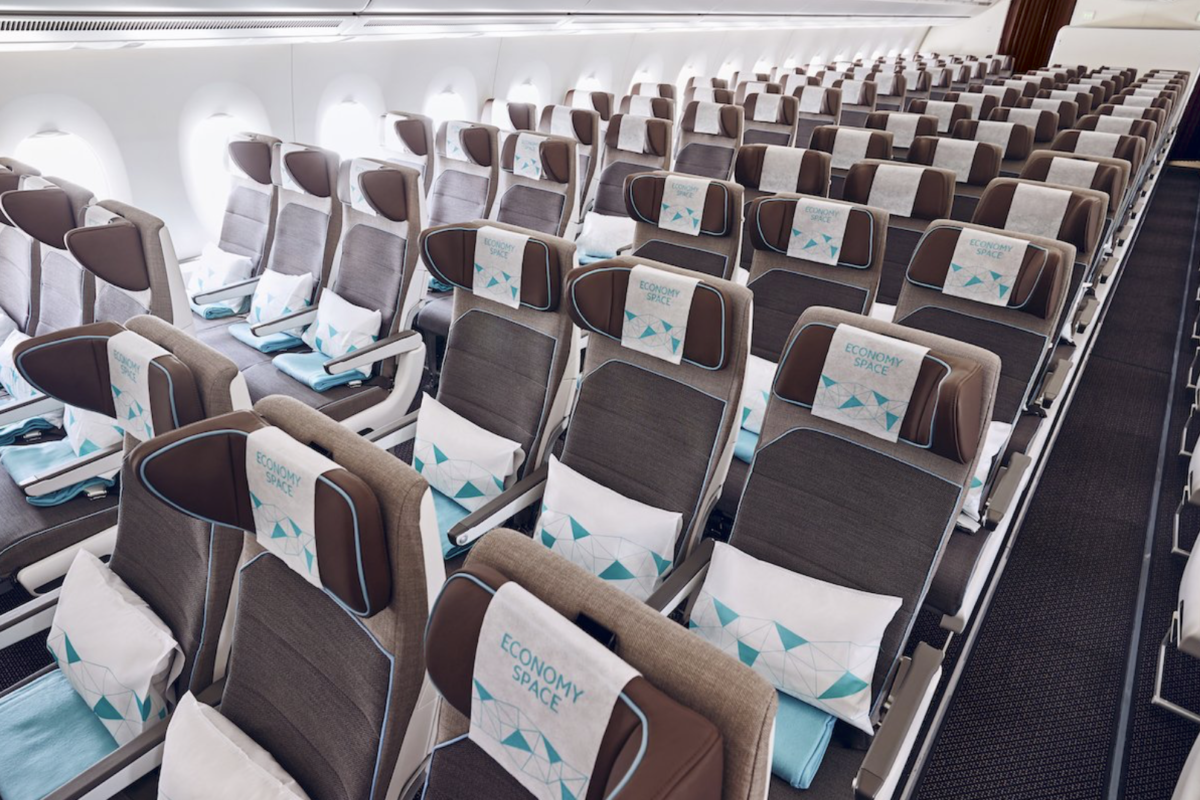 Etihad Airbus A350 economy class.