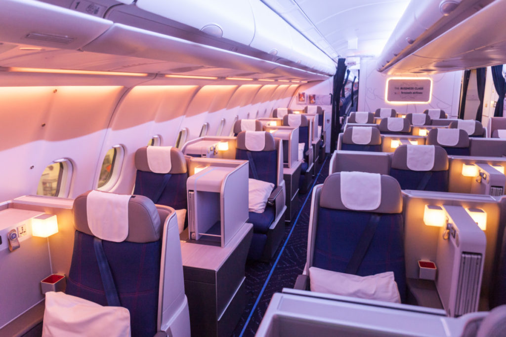 Business Class cabine aan boord van de Airbus A330 van Brussels Airlines (Bron: Brussels Airlines)