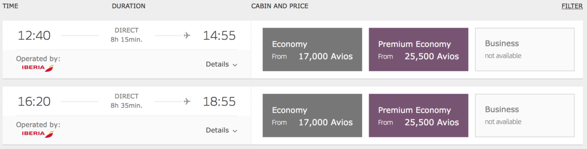 Iberia awards economy promotie