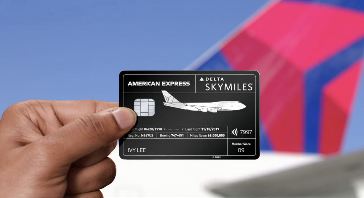 De nieuwe Boeing 747 creditcard van American Express en Delta (Bron: Delta)