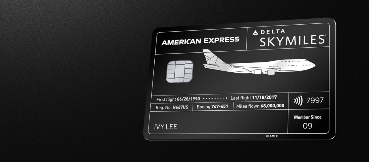 De Boeing 747 creditcard van Delta en American Express (Bron: Delta)