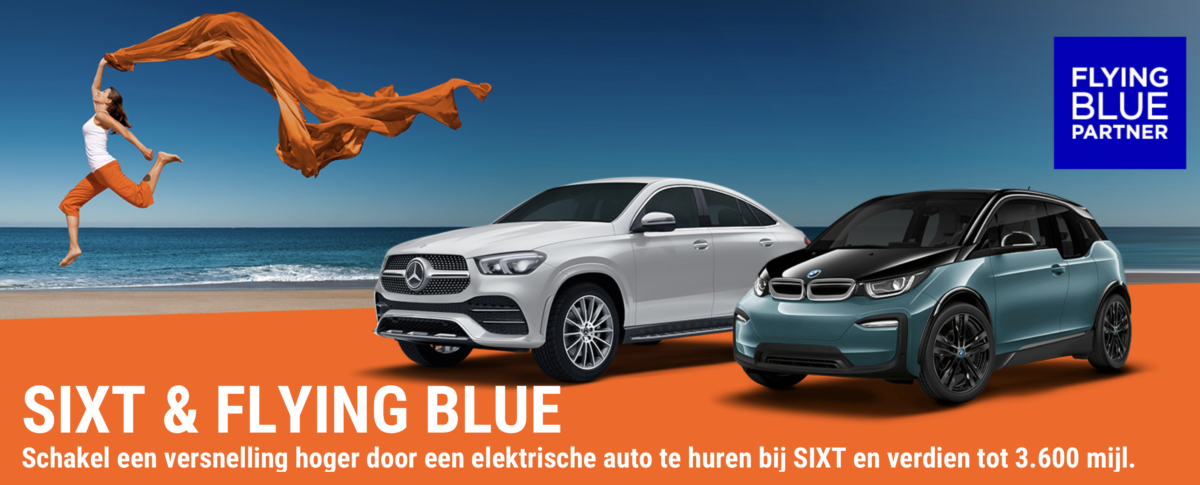 Sixt Flying Blue Promotie - tot 3.600 miles