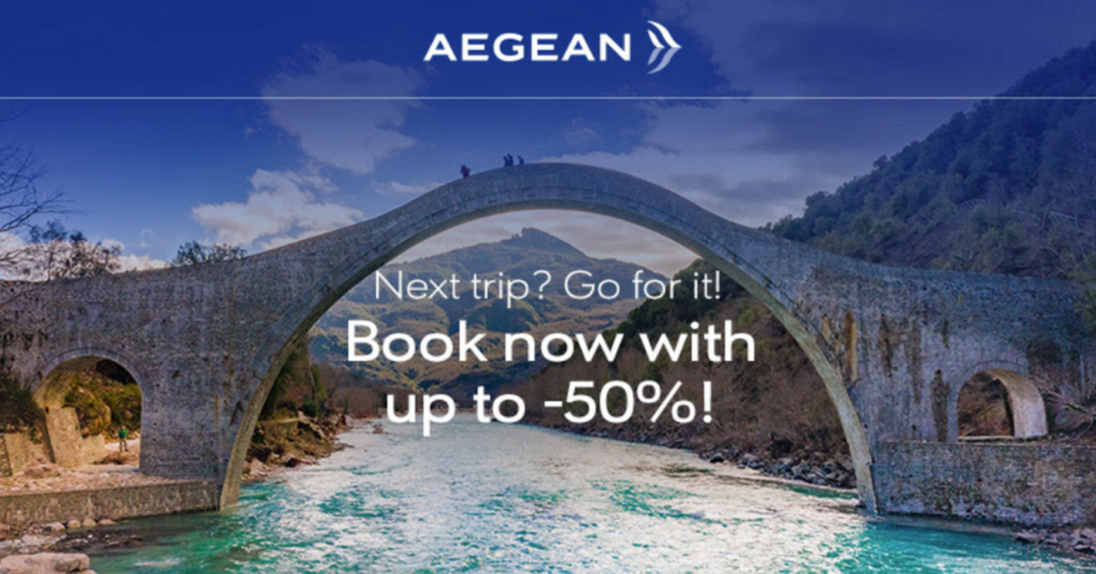 Aegean 50% korting