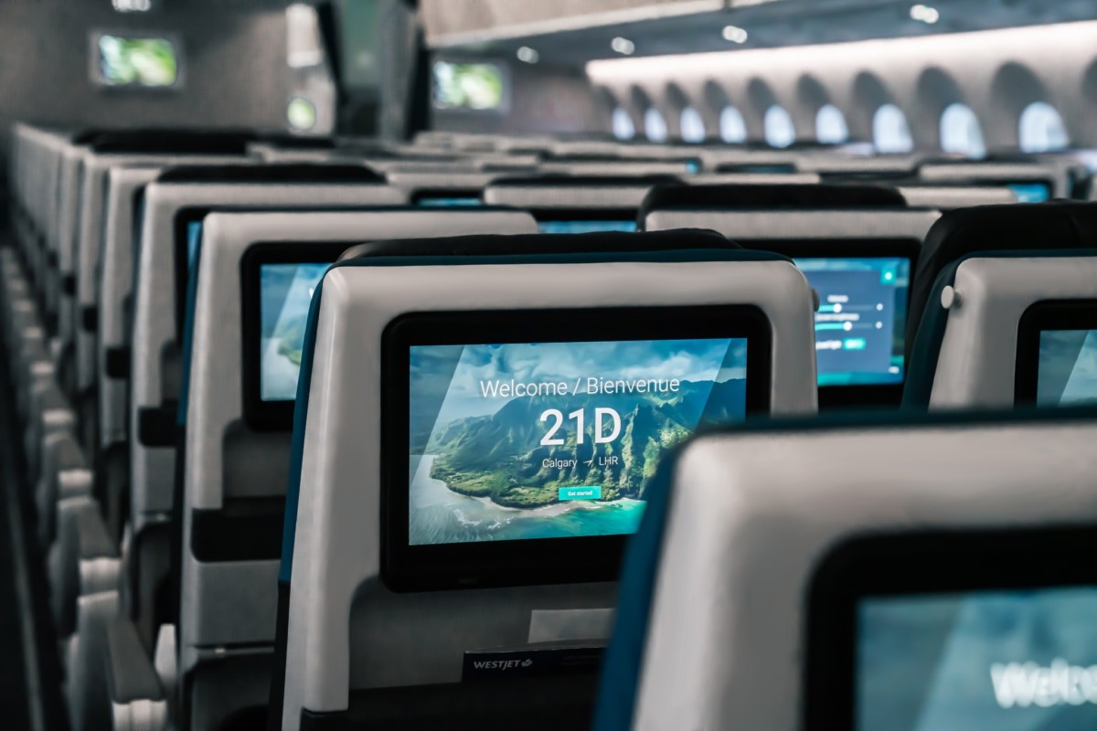 Economy cabine van WestJet in de Boeing 787-9 (Bron: WestJet)