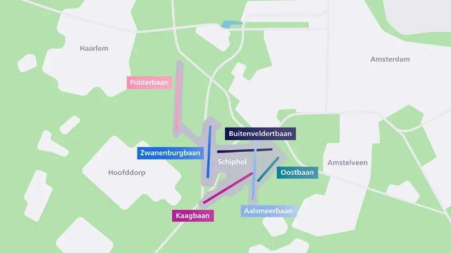 Banenstelsel Schiphol (Bron: Schiphol)