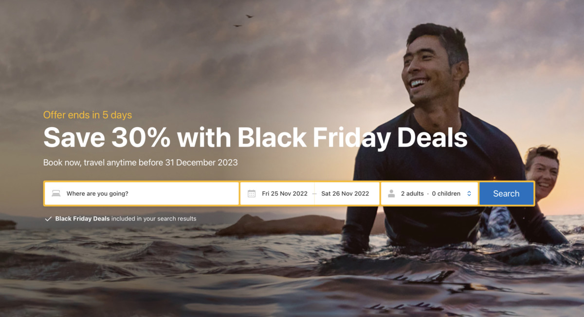 Booking.com Black Friday Sale (Bron: Booking.com)