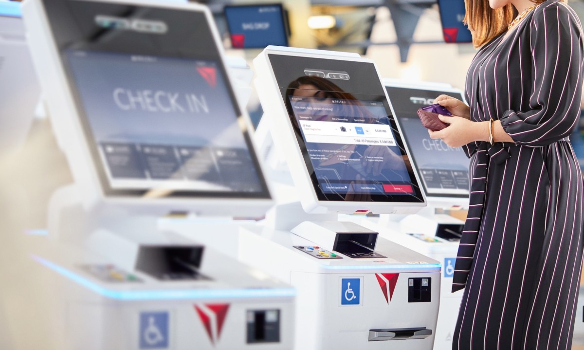 Delta self check-in kiosk (Bron: Delta)