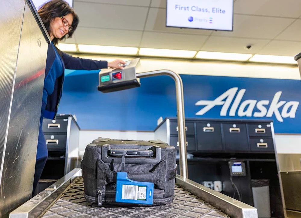 Alaska Airlines eerste Amerikaanse airline die Bagtag gebruikt