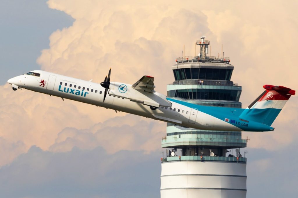 De Havilland Q400 toestel van Luxair (Bron: Luxair)