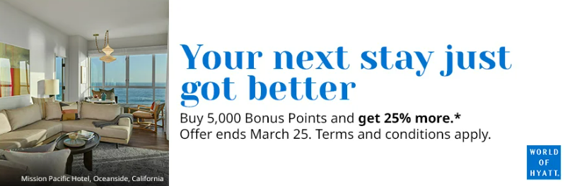 Hyatt 25% bonus punten kopen ©Hyatt