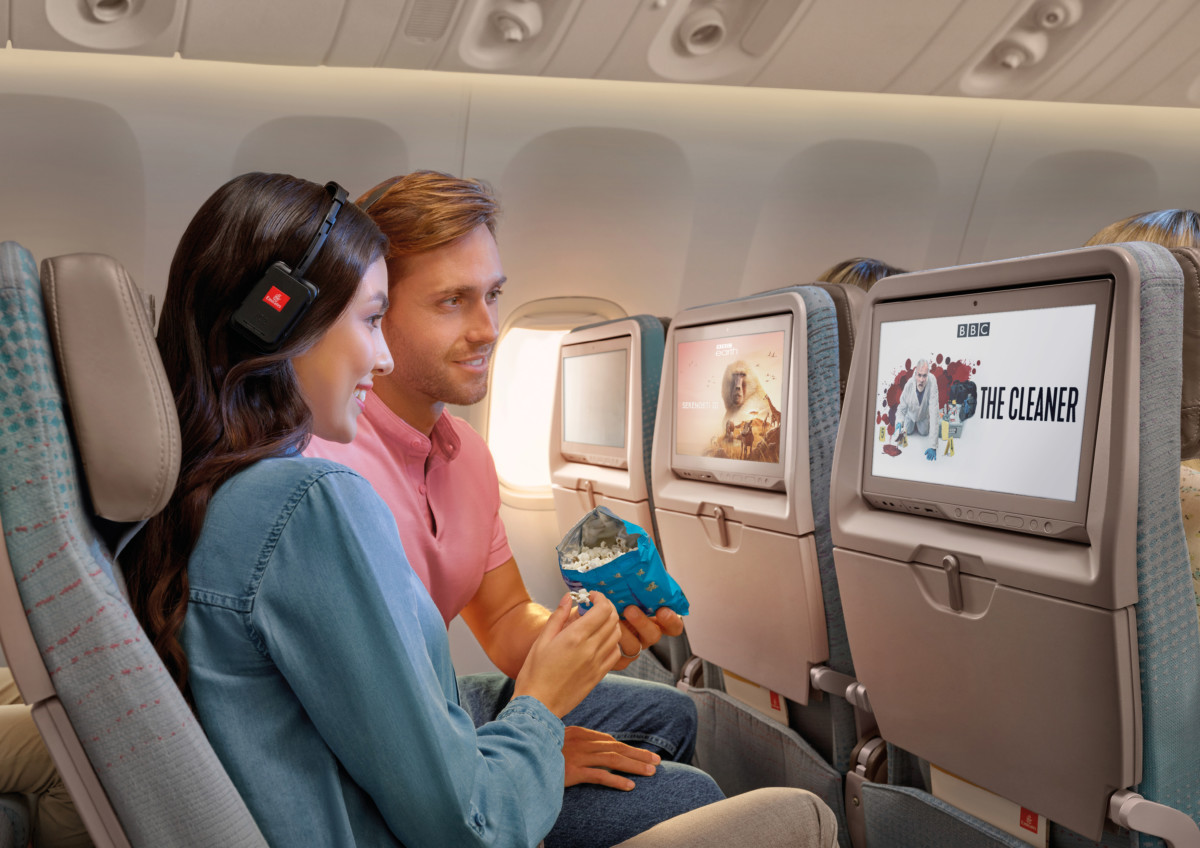 Emirates Boeing 777 Economy Class cabine