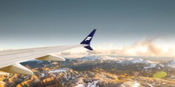 Icelandair wing view (Bron: Icelandair)