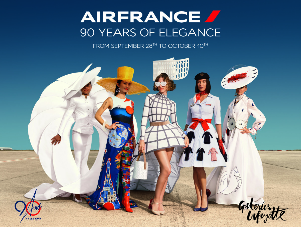 Air France 90e verjaardag speciale collectie jurken