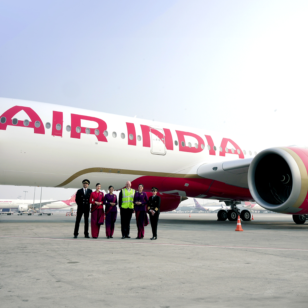 Air India ontvangt eerste A350 met nieuwste livery