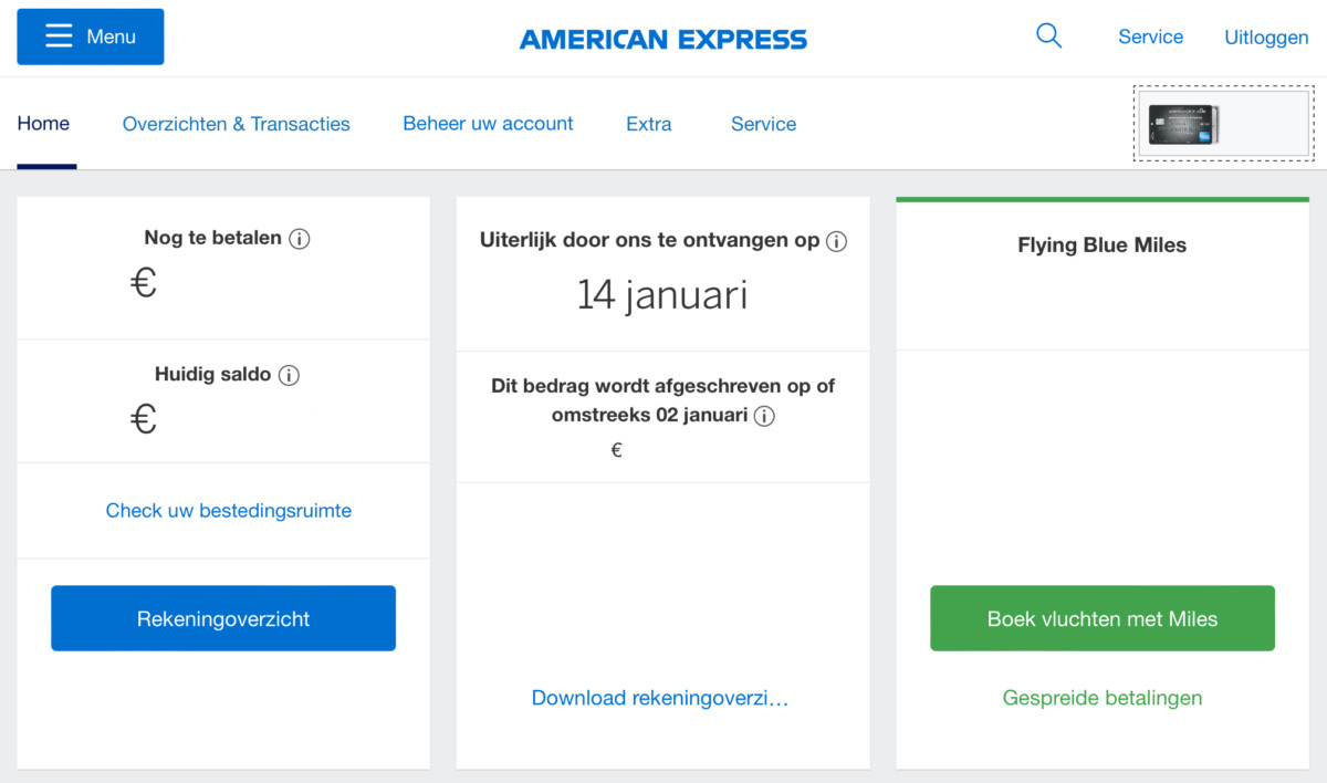 American Express gespreid betalen Fly Now Pay Later