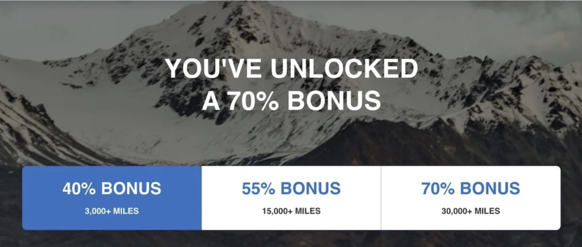 Alaska 70% bonus