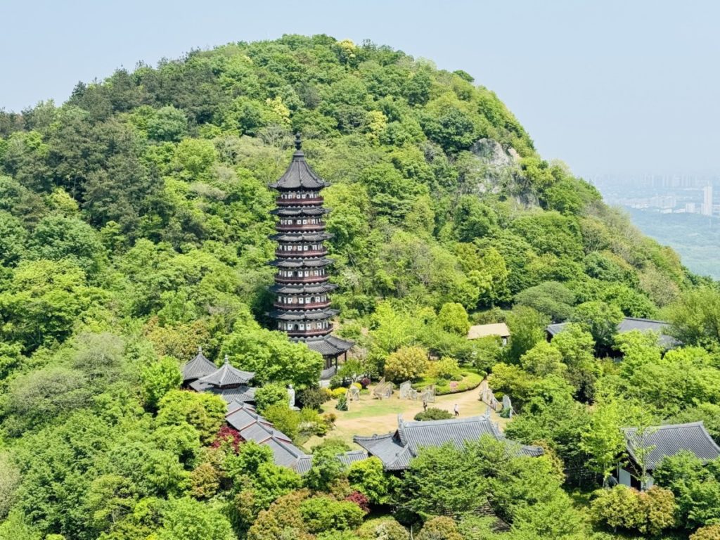 Het park van Niushoushan, nabij Nanjing.