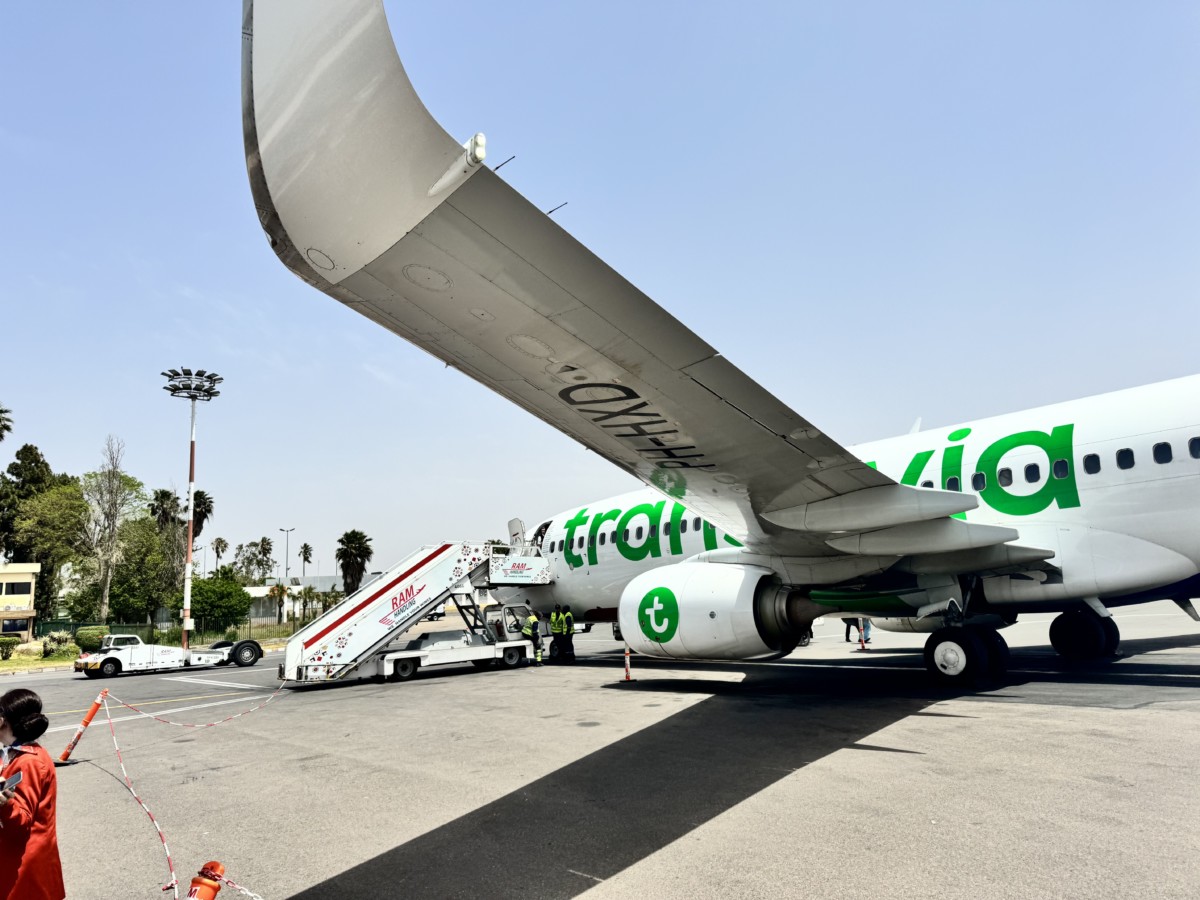 Boeing 737 van Transavia op de luchthaven van Casablanca