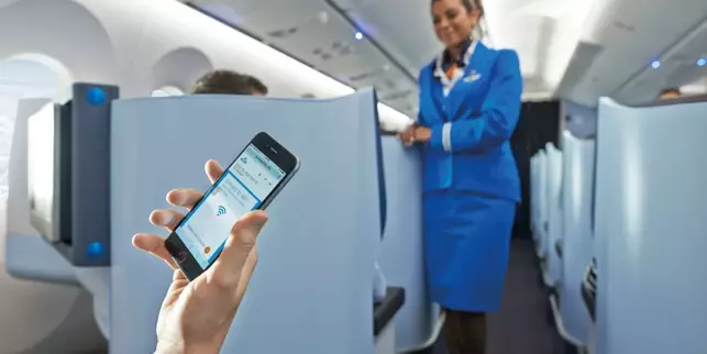 KLM WiFi aan boord