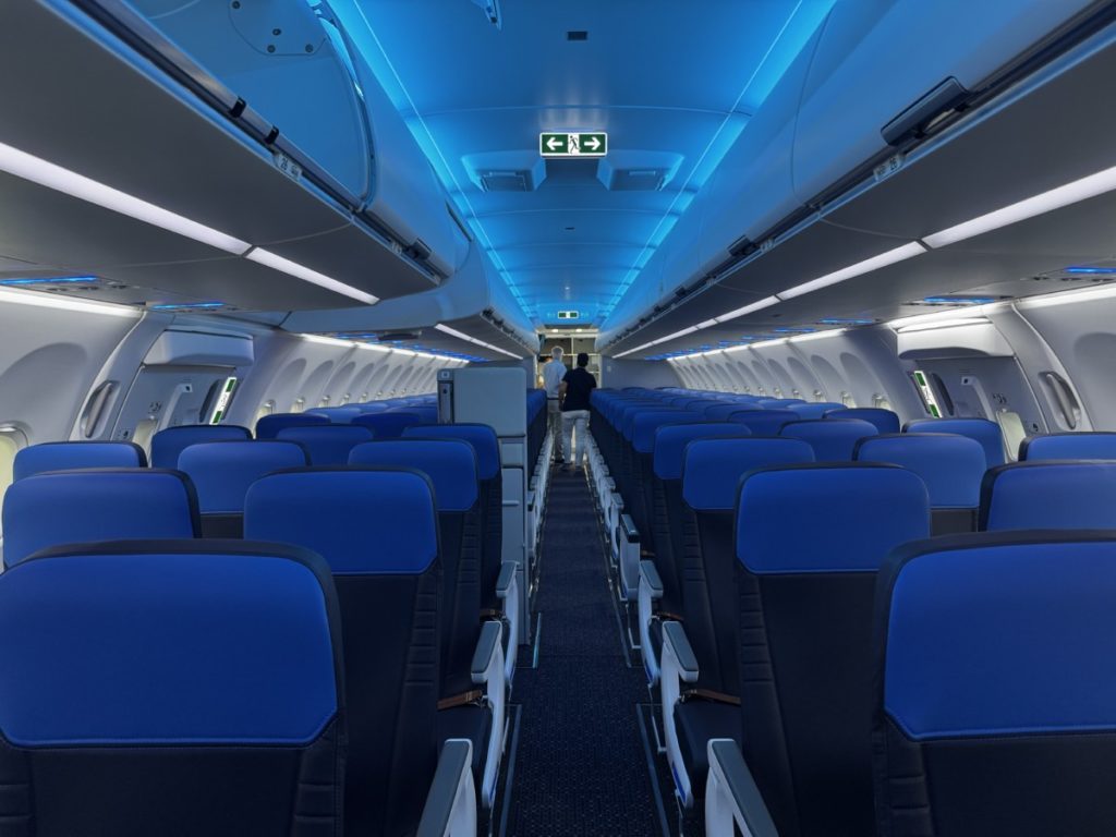 Cabine eerste Airbus A321neo van KLM