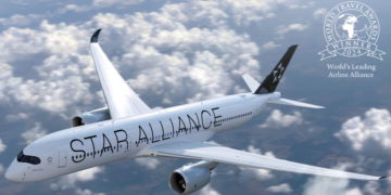 Toestel in Star Alliance Livery