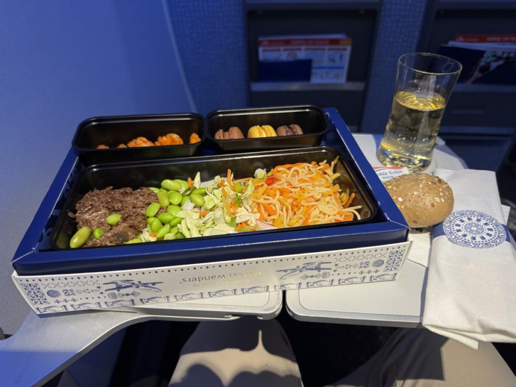 Meal box in KLM Europe Business Class