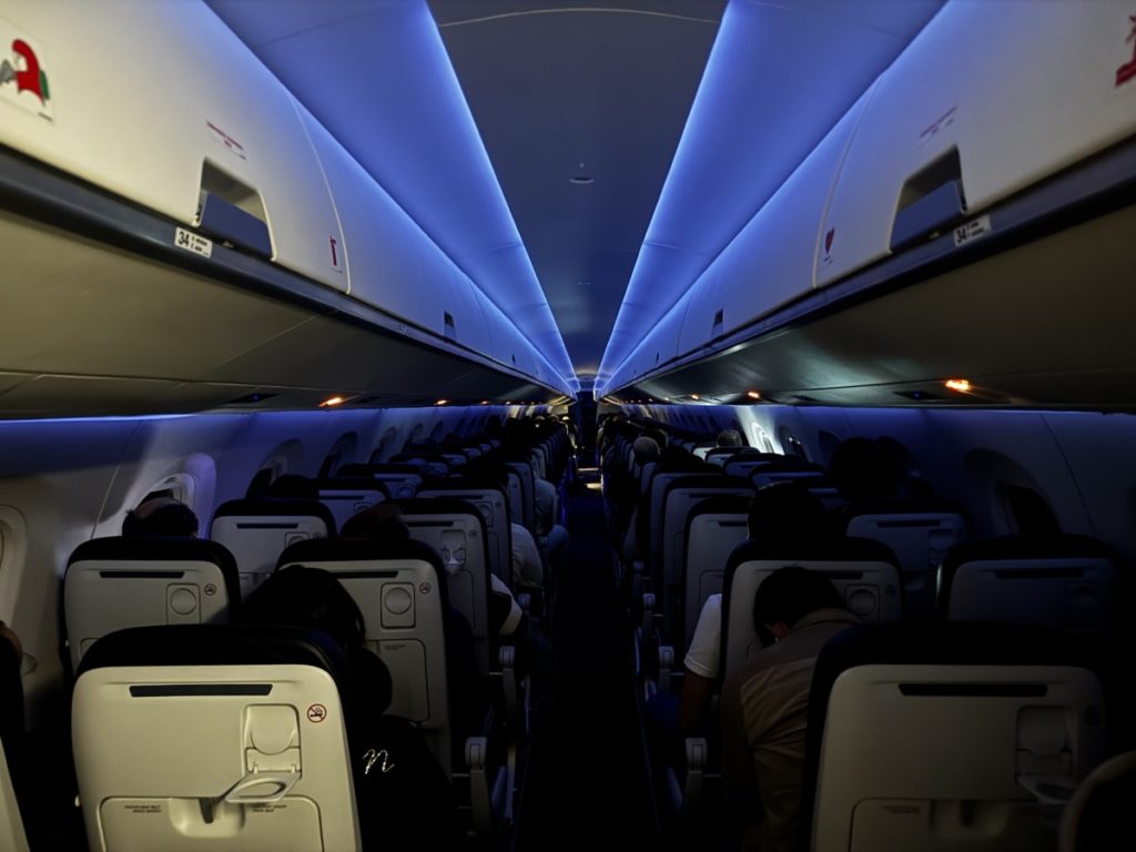 Cabin of the KLM Cityhopper Embraer E195-E2