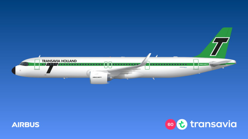 Retro livery Transavia 60 jaar Airbus A321neo