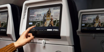 Air France Boeing 787 Economy cabin Inflight Entertainment