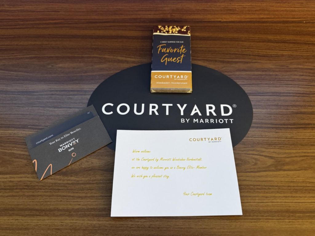 Marriott Bonvoy Welkomstgeschenk bij het Courtyard Wiesbaden-Nordenstadt