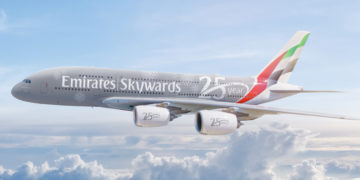 Emirates Skywards 25 years A380 livery