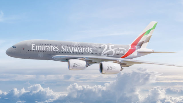 Emirates Skywards 25 years A380 livery