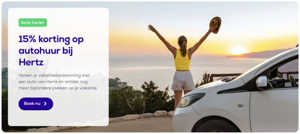 Transavia korting op huurauto bij Hertz